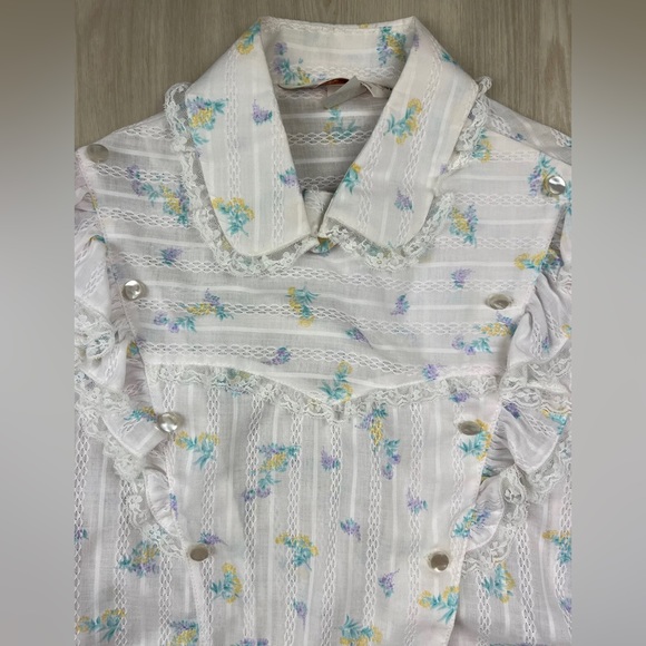 Vintage Stage West by Prior Pearl Lace Button Up Scully Sz 38 Made in USA NWT - Picture 7 of 11